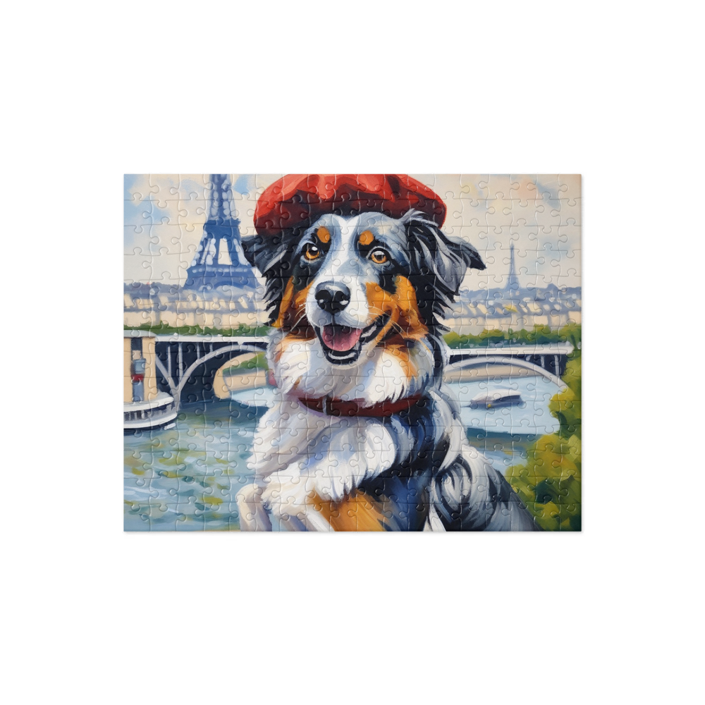 PugMug Custom Australian Shepherd Dog Jigsaw Puzzle