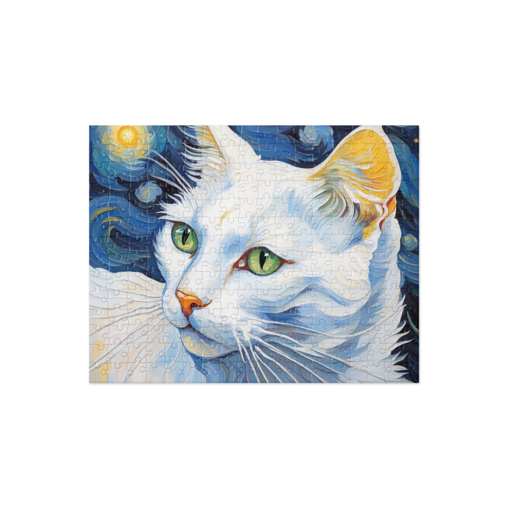 PugMug Custom White Companion Cat Jigsaw Puzzle