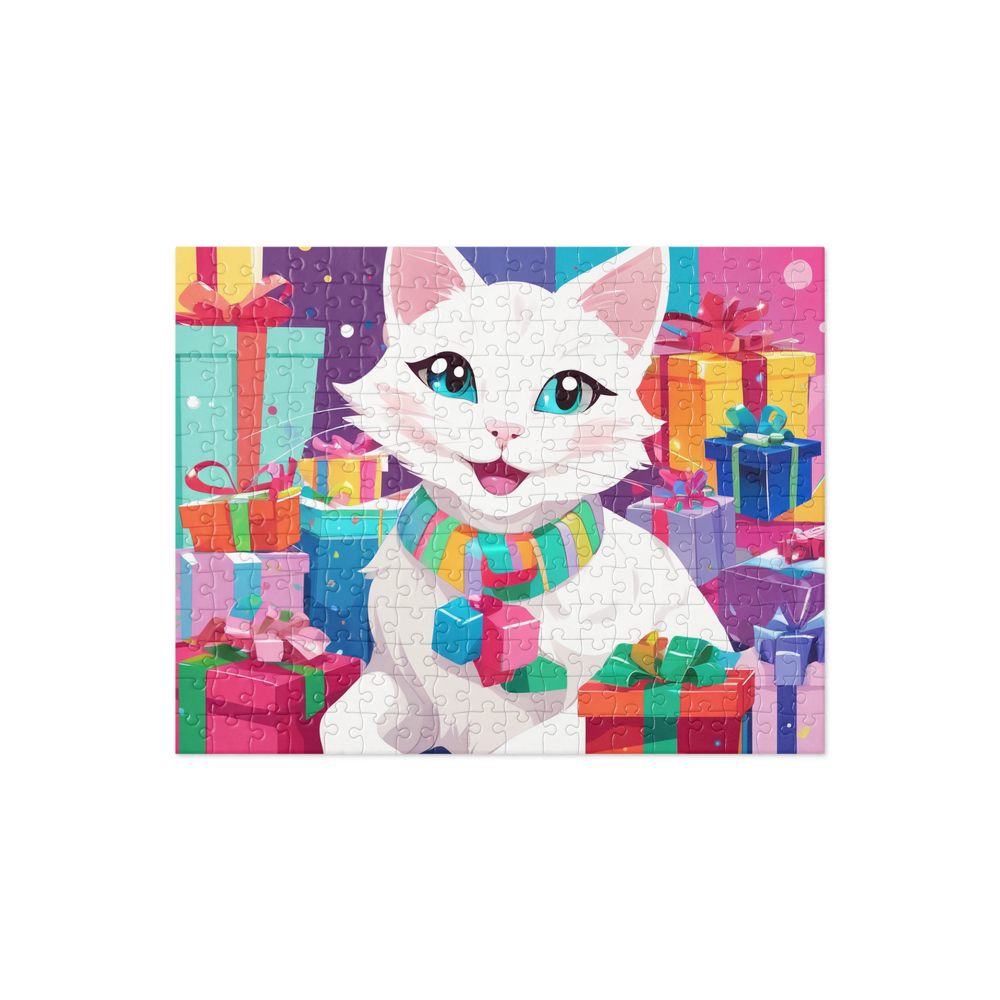 PugMug Custom White Companion Cat Jigsaw Puzzle