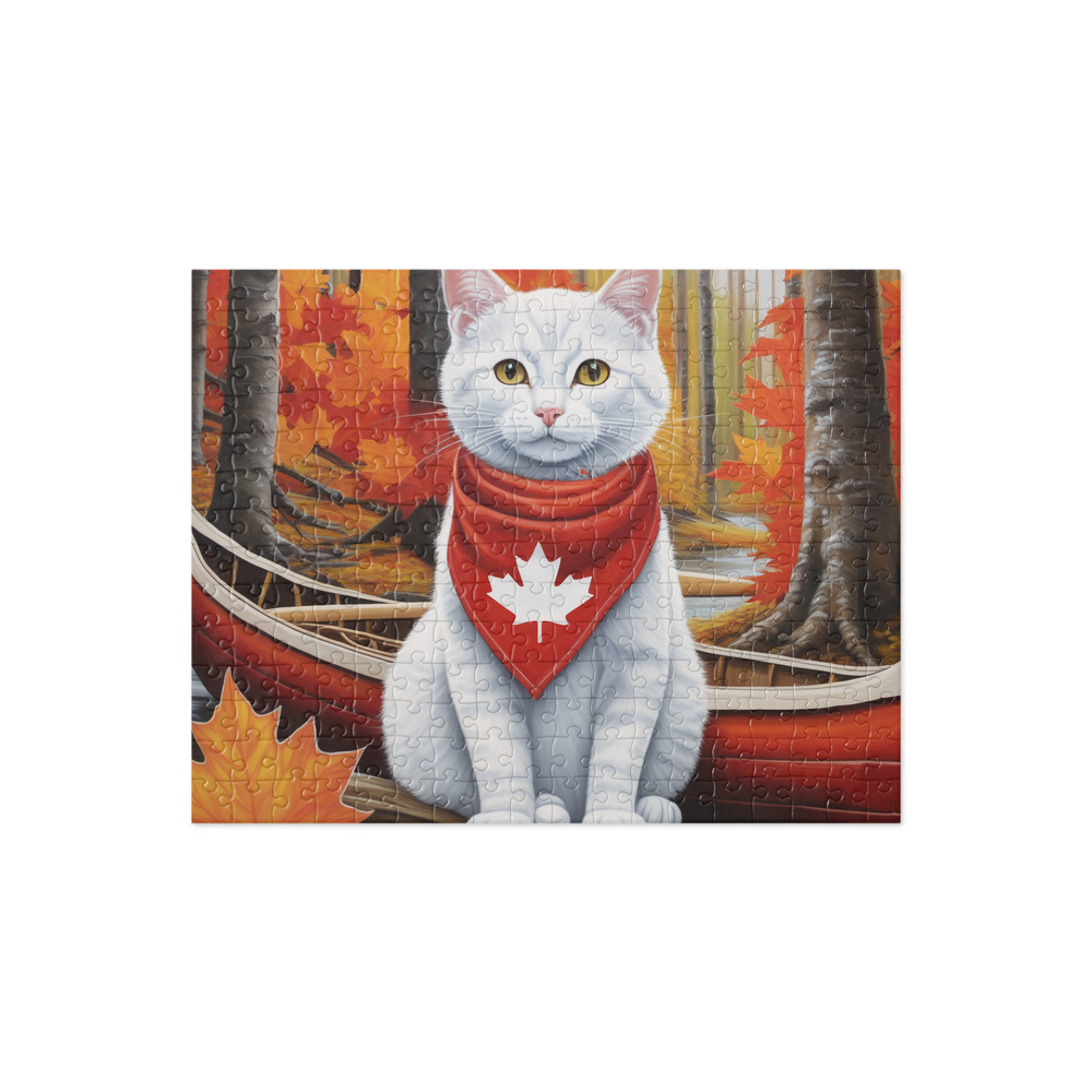 PugMug Custom White Companion Cat Jigsaw Puzzle