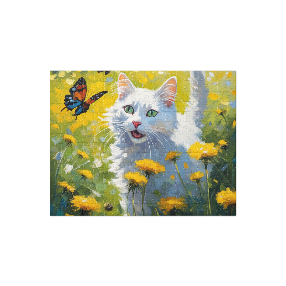 PugMug Custom White Companion Cat Jigsaw Puzzle