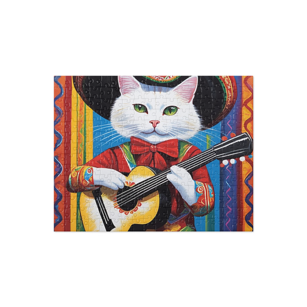 PugMug Custom White Companion Cat Jigsaw Puzzle