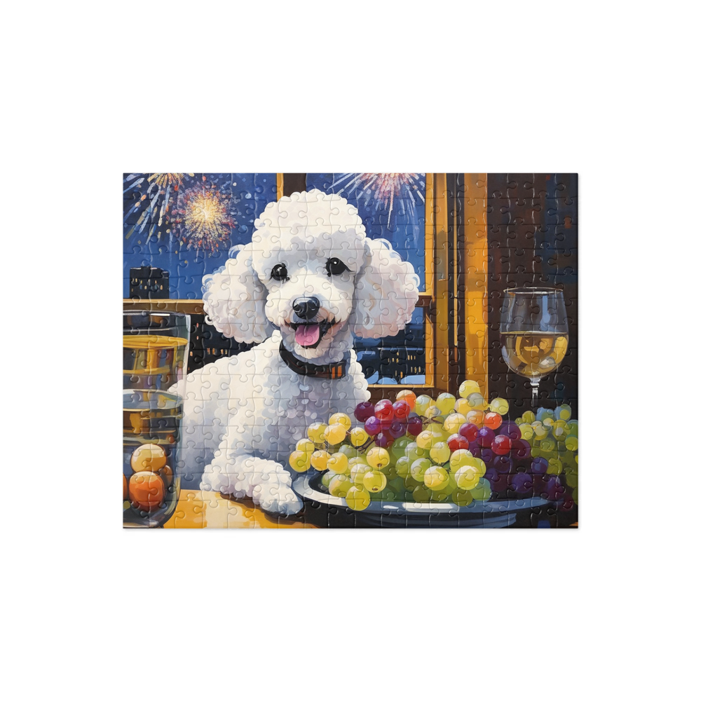 PugMug Custom White Poodle Jigsaw Puzzle