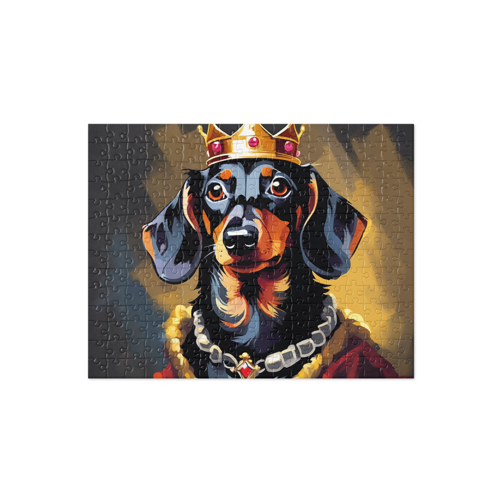 PugMug Custom Black Dachshund Jigsaw Puzzle