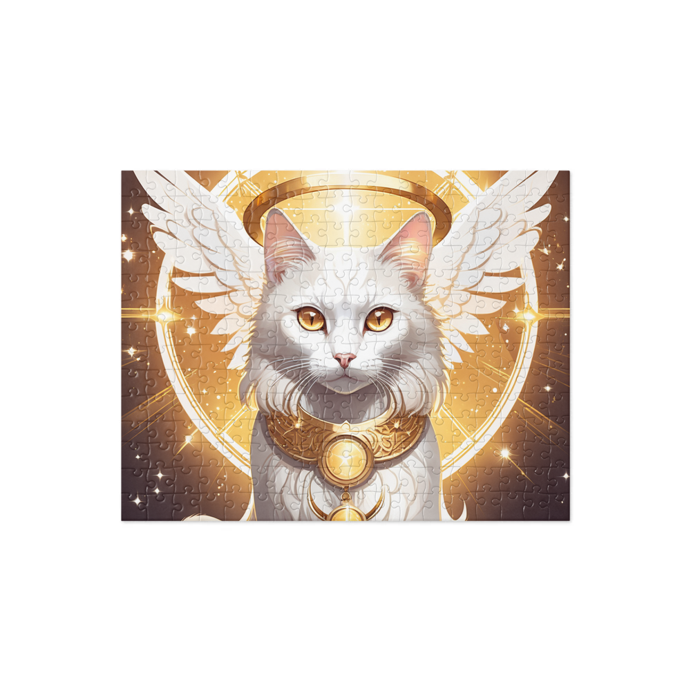 PugMug Custom White Companion Cat Jigsaw Puzzle