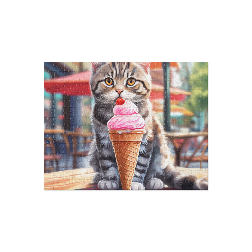 PugMug Custom Tabby Scottish Fold Cat Jigsaw Puzzle