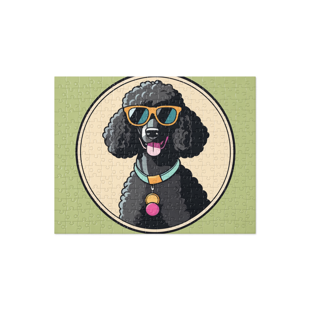PugMug Custom Black Poodle Jigsaw Puzzle