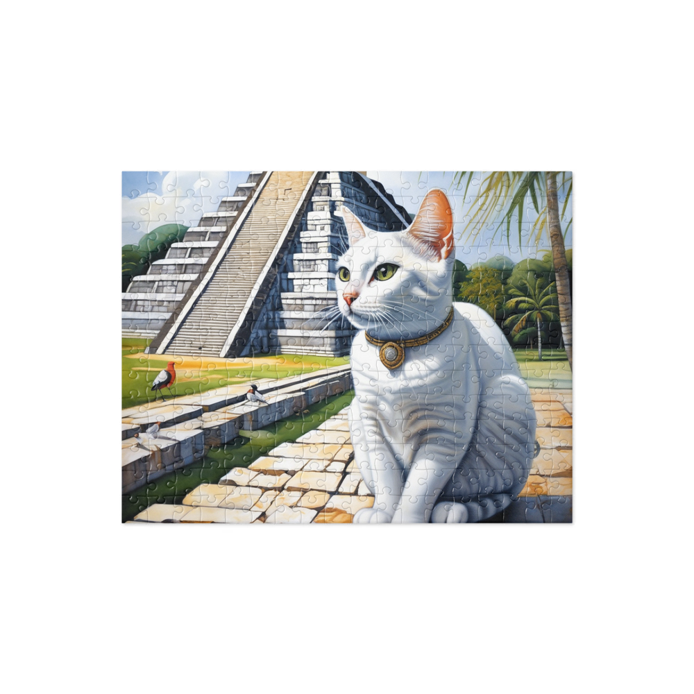 PugMug Custom White Companion Cat Jigsaw Puzzle