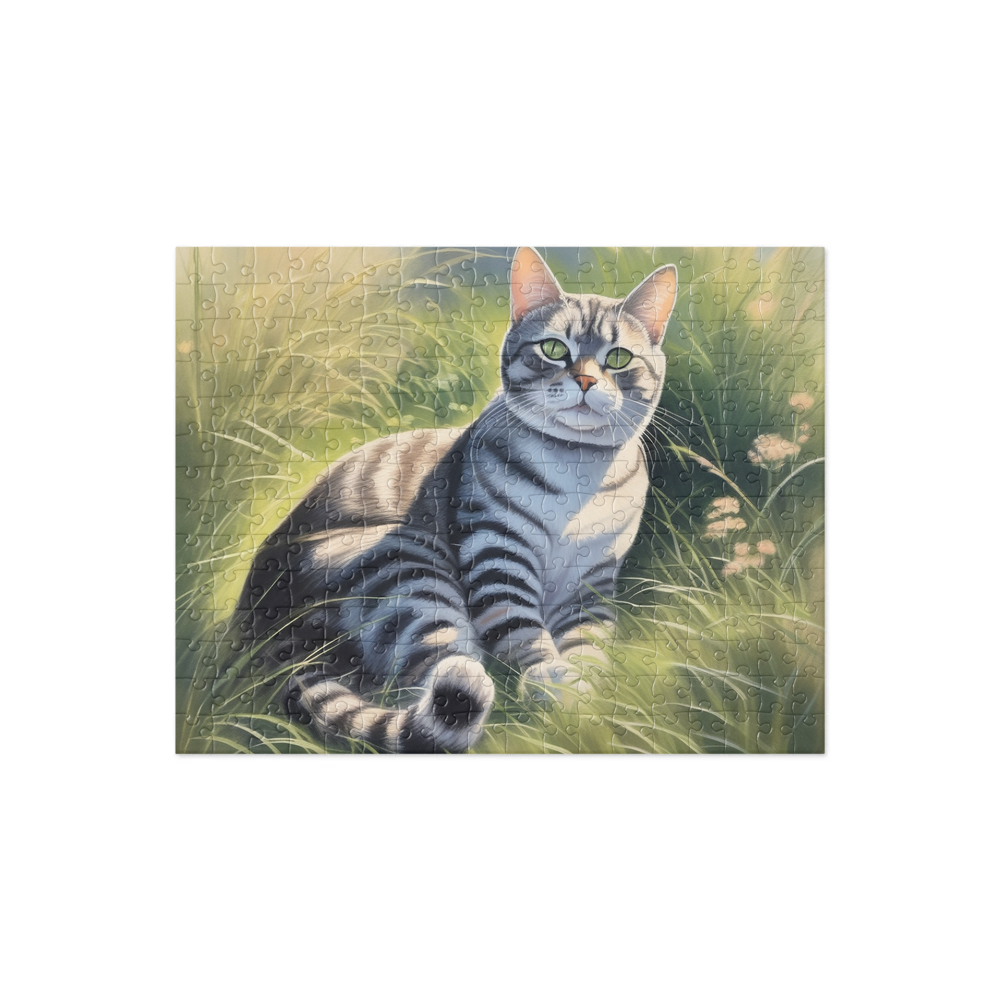 PugMug Custom Tabby American Shorthair Cat Jigsaw Puzzle