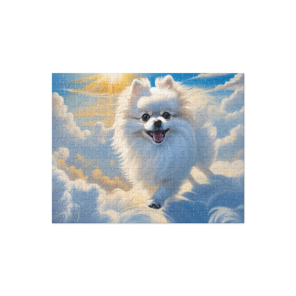 PugMug Custom White Pomeranian Jigsaw Puzzle
