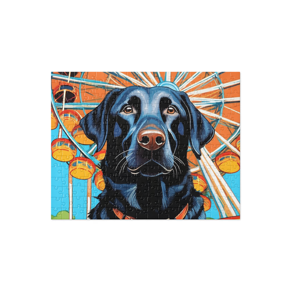 PugMug Custom Black Labrador Retriever Jigsaw Puzzle