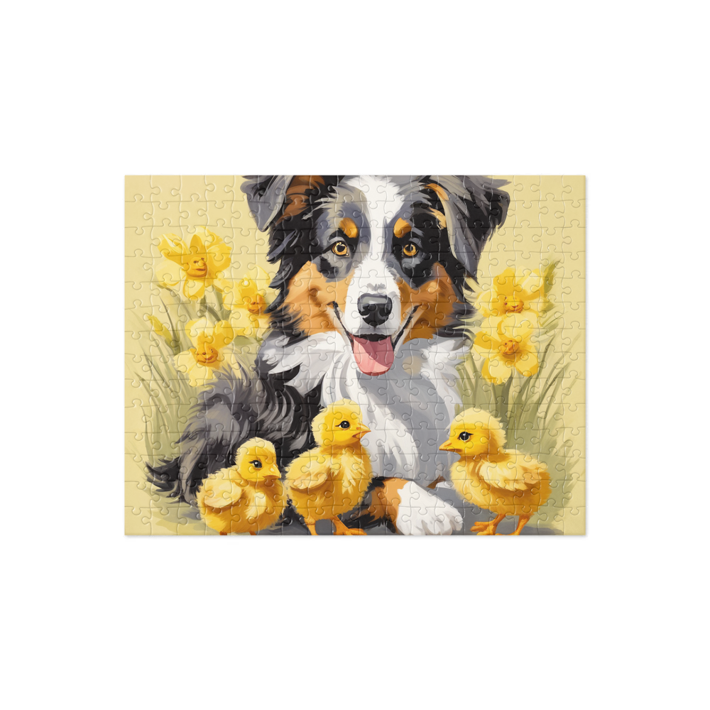 PugMug Custom Australian Shepherd Dog Jigsaw Puzzle