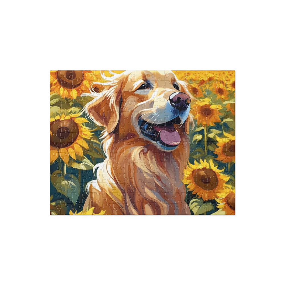 PugMug Custom Golden Retriever Jigsaw Puzzle