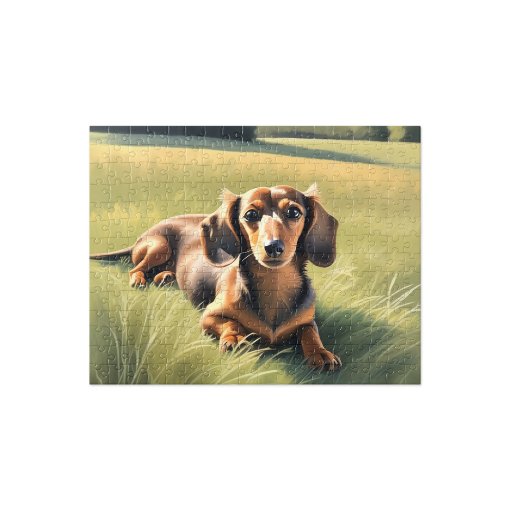 PugMug Custom Tan Dachshund Jigsaw Puzzle
