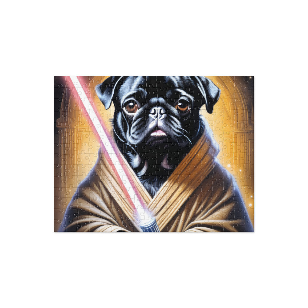 PugMug Custom Black Pug Jigsaw Puzzle