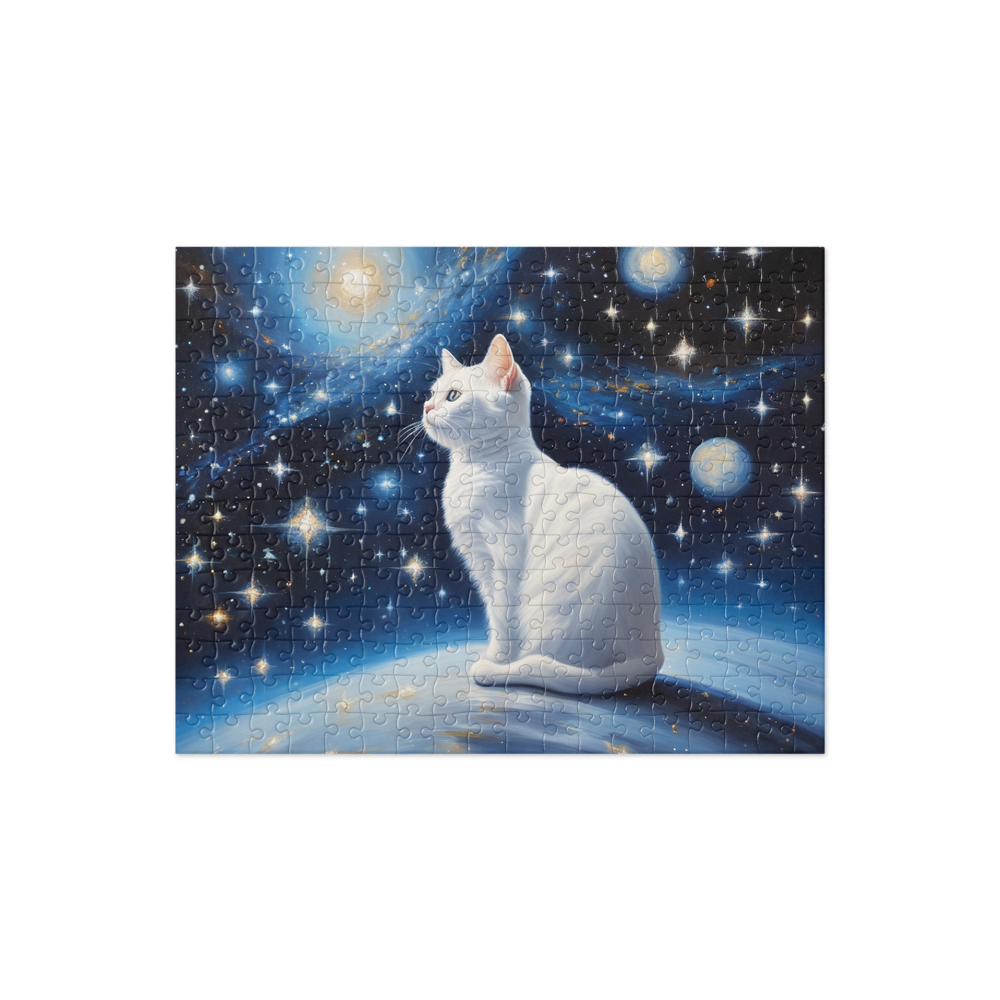 PugMug Custom White Companion Cat Jigsaw Puzzle
