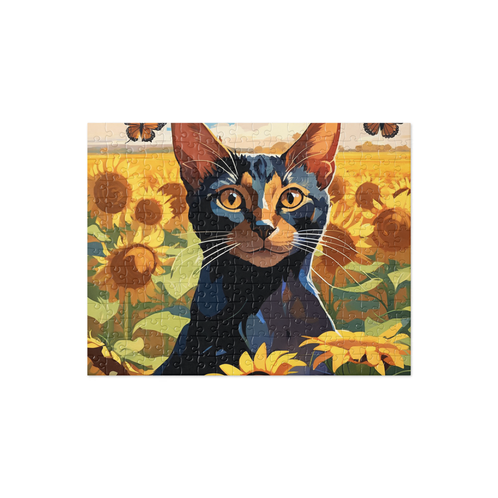 PugMug Custom Black Abyssinian Cat Jigsaw Puzzle