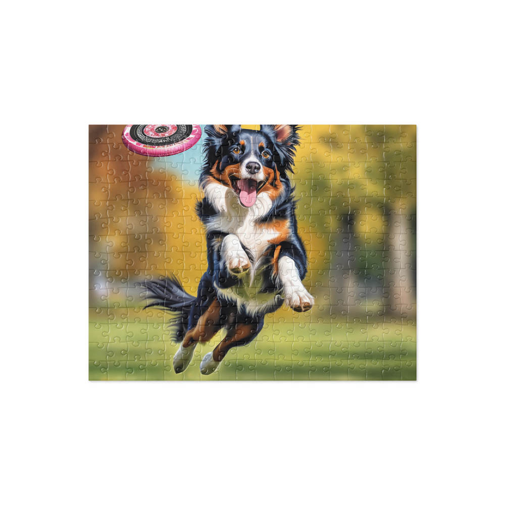 PugMug Custom Miniature American Shepherd Jigsaw Puzzle