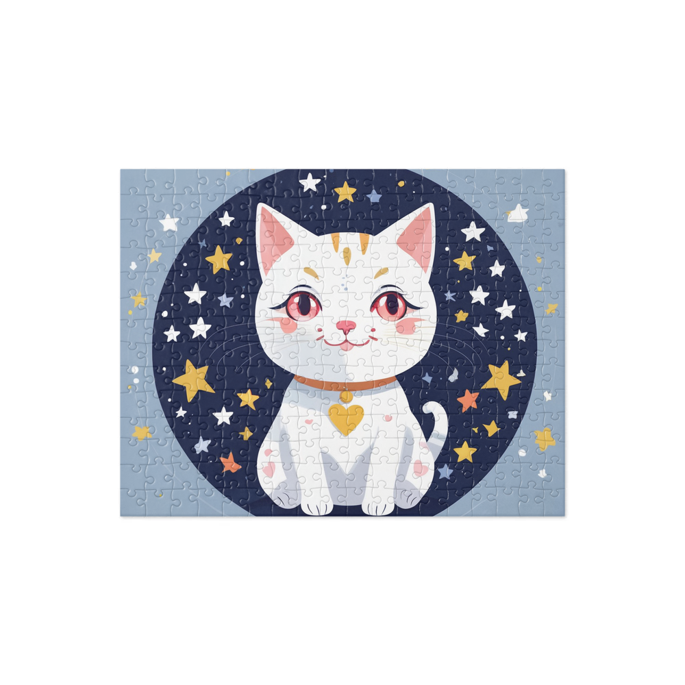 PugMug Custom White Companion Cat Jigsaw Puzzle