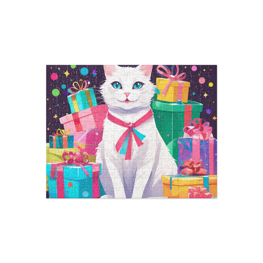 PugMug Custom White Companion Cat Jigsaw Puzzle