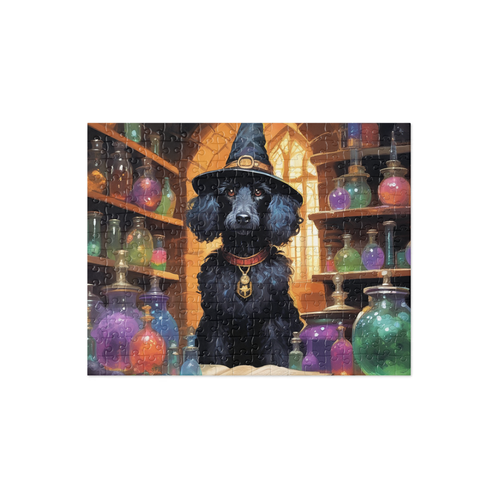 PugMug Custom Black Poodle Jigsaw Puzzle