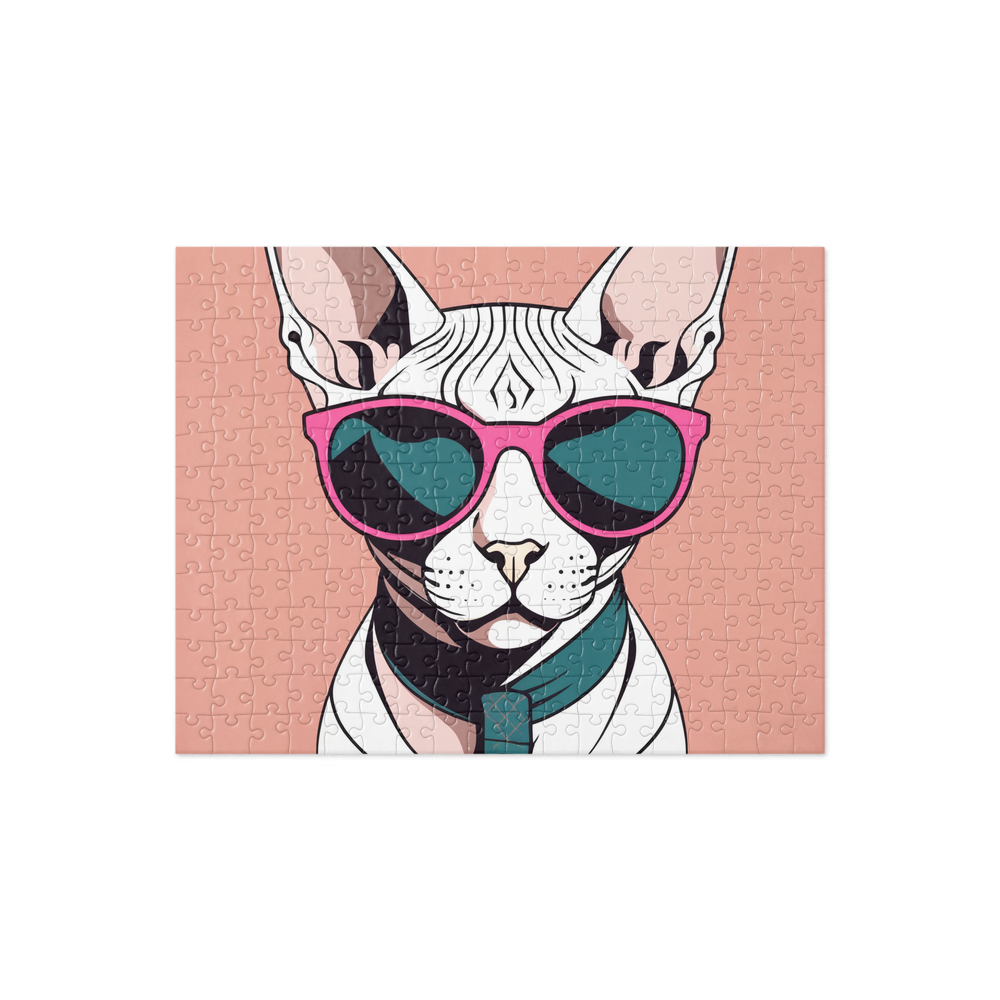 PugMug Custom White Sphynx Cat Jigsaw Puzzle