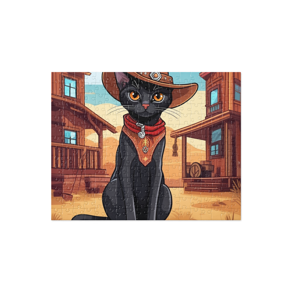 PugMug Custom Black Abyssinian Cat Jigsaw Puzzle