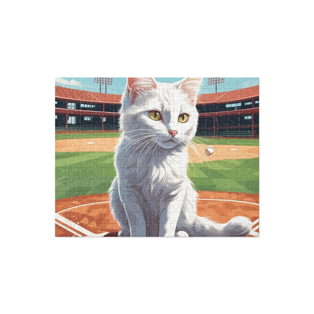 PugMug Custom White Companion Cat Jigsaw Puzzle