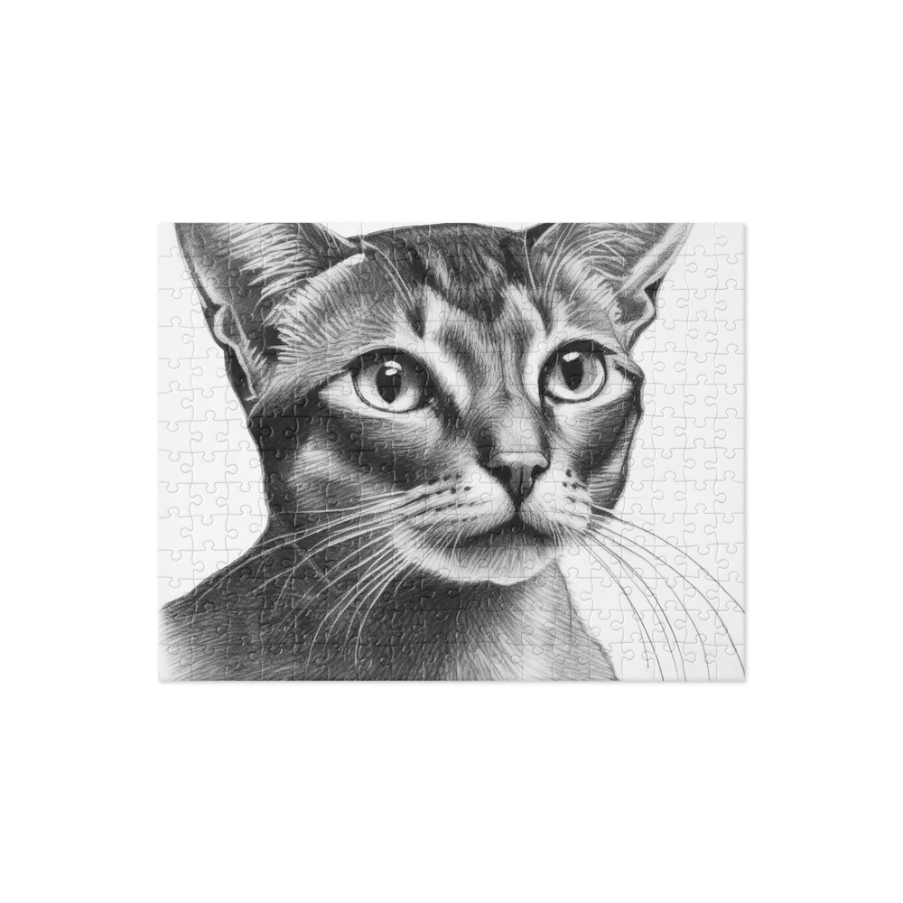 PugMug Custom Tabby Abyssinian Cat Jigsaw Puzzle