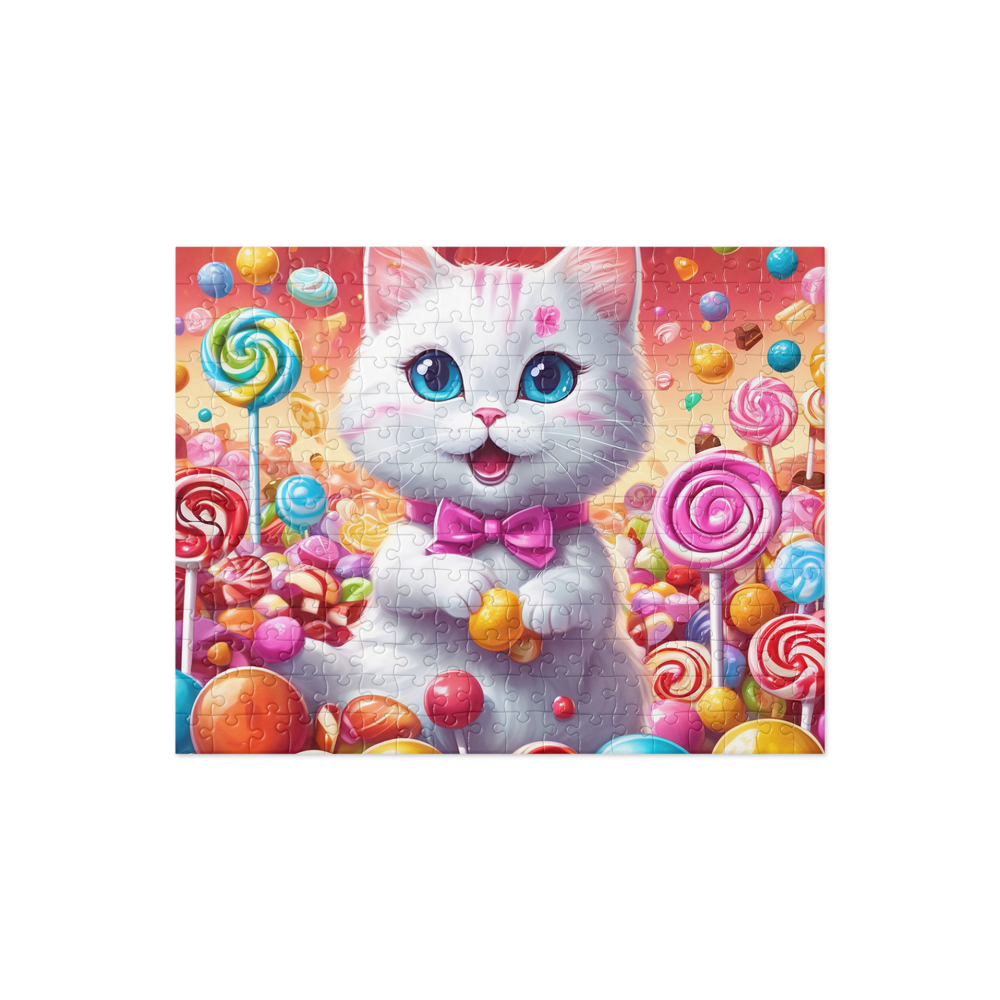 PugMug Custom White Companion Cat Jigsaw Puzzle