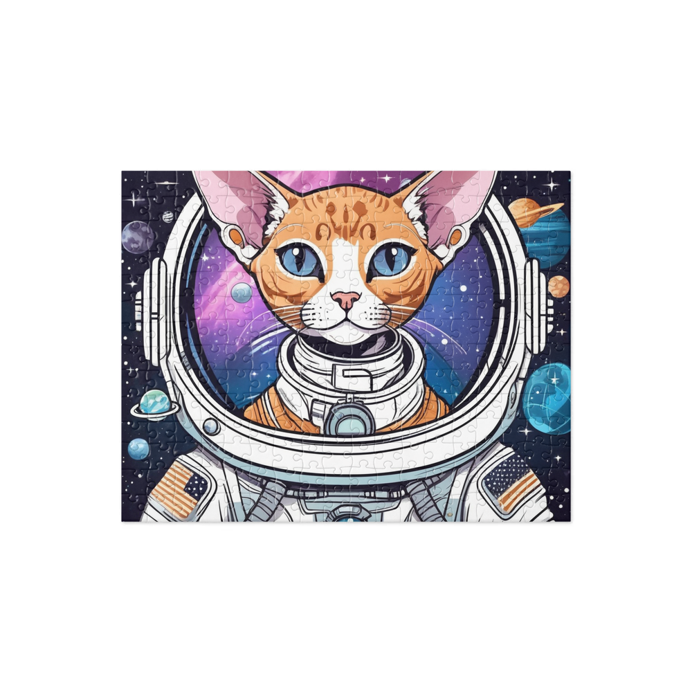 PugMug Custom Tabby Devon Rex Cat Jigsaw Puzzle