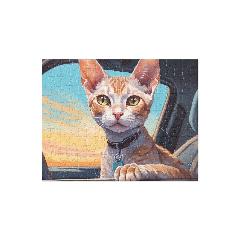 PugMug Custom Tabby Devon Rex Cat Jigsaw Puzzle