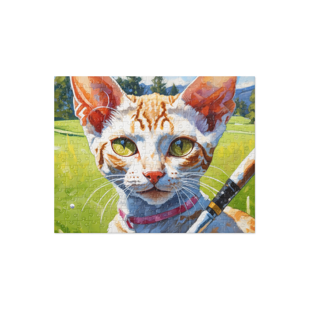 PugMug Custom Tabby Devon Rex Cat Jigsaw Puzzle