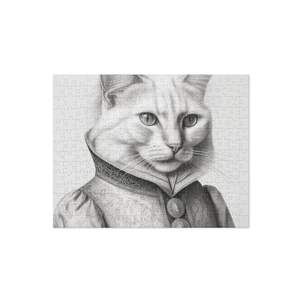 PugMug Custom White Companion Cat Jigsaw Puzzle