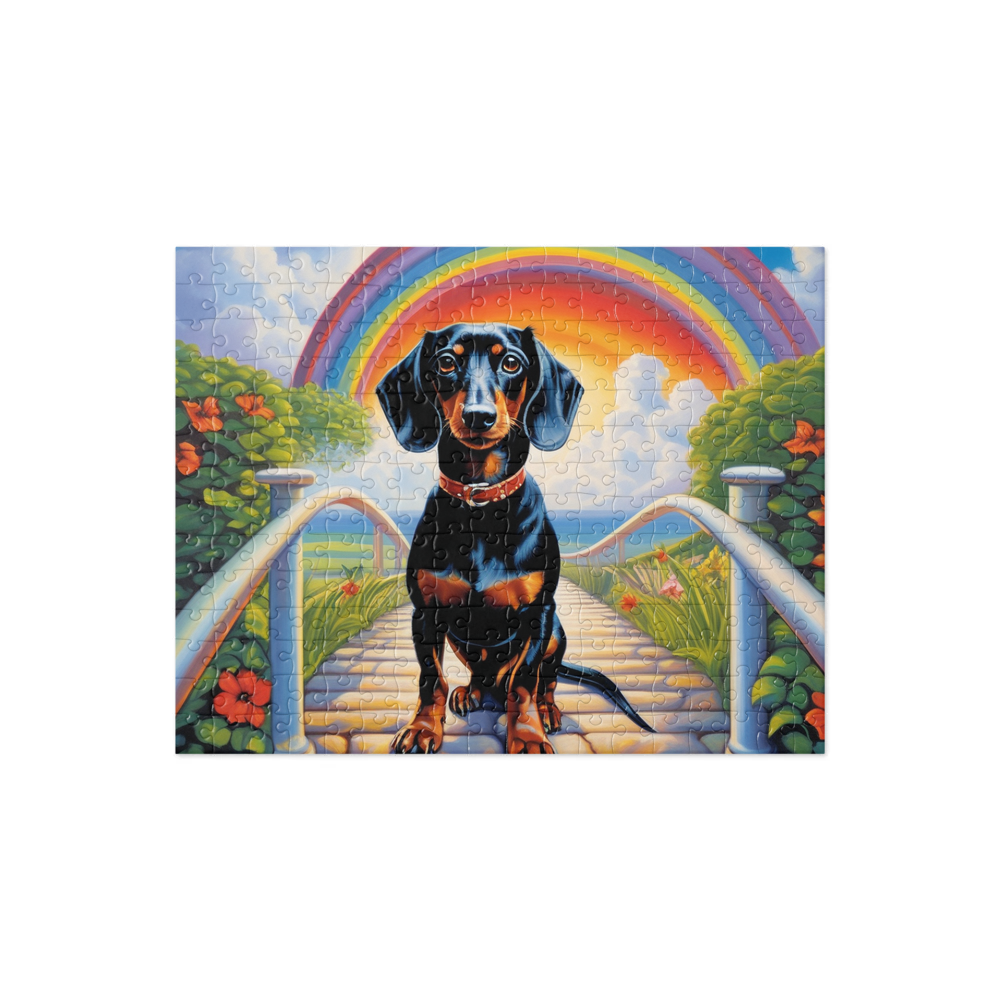 PugMug Custom Black Dachshund Jigsaw Puzzle