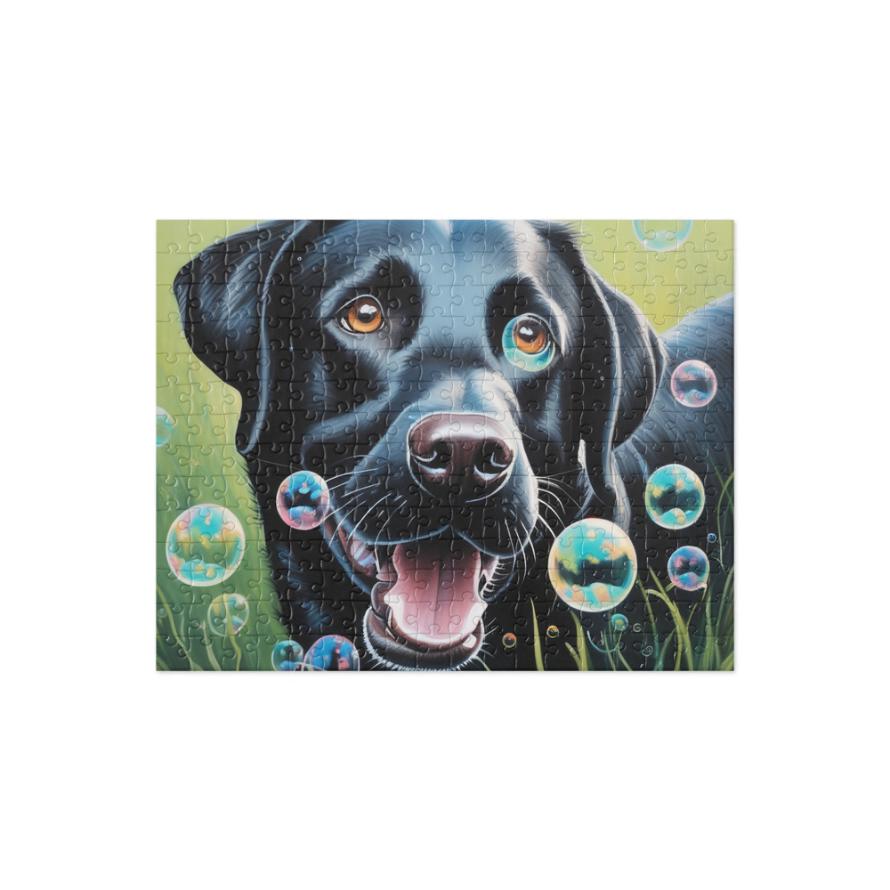 PugMug Custom Black Labrador Retriever Jigsaw Puzzle
