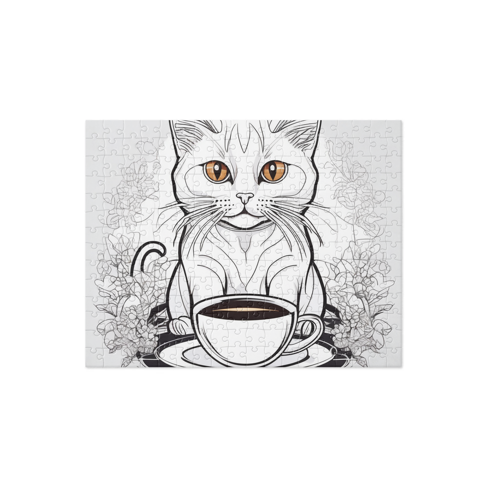PugMug Custom White Companion Cat Jigsaw Puzzle