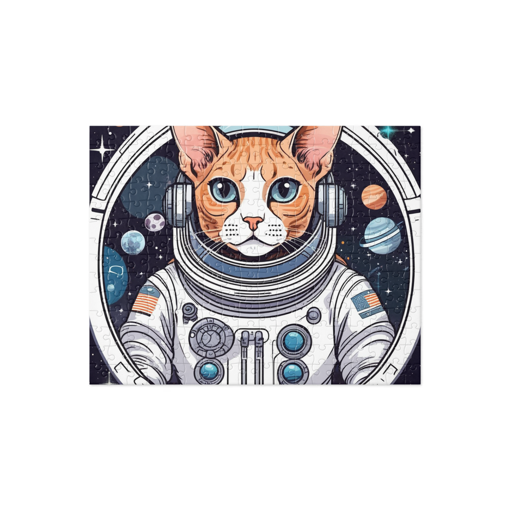 PugMug Custom Tabby Devon Rex Cat Jigsaw Puzzle