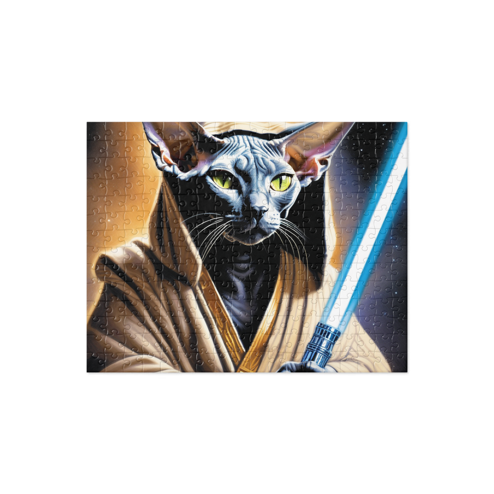 PugMug Custom Black Sphynx Cat Jigsaw Puzzle