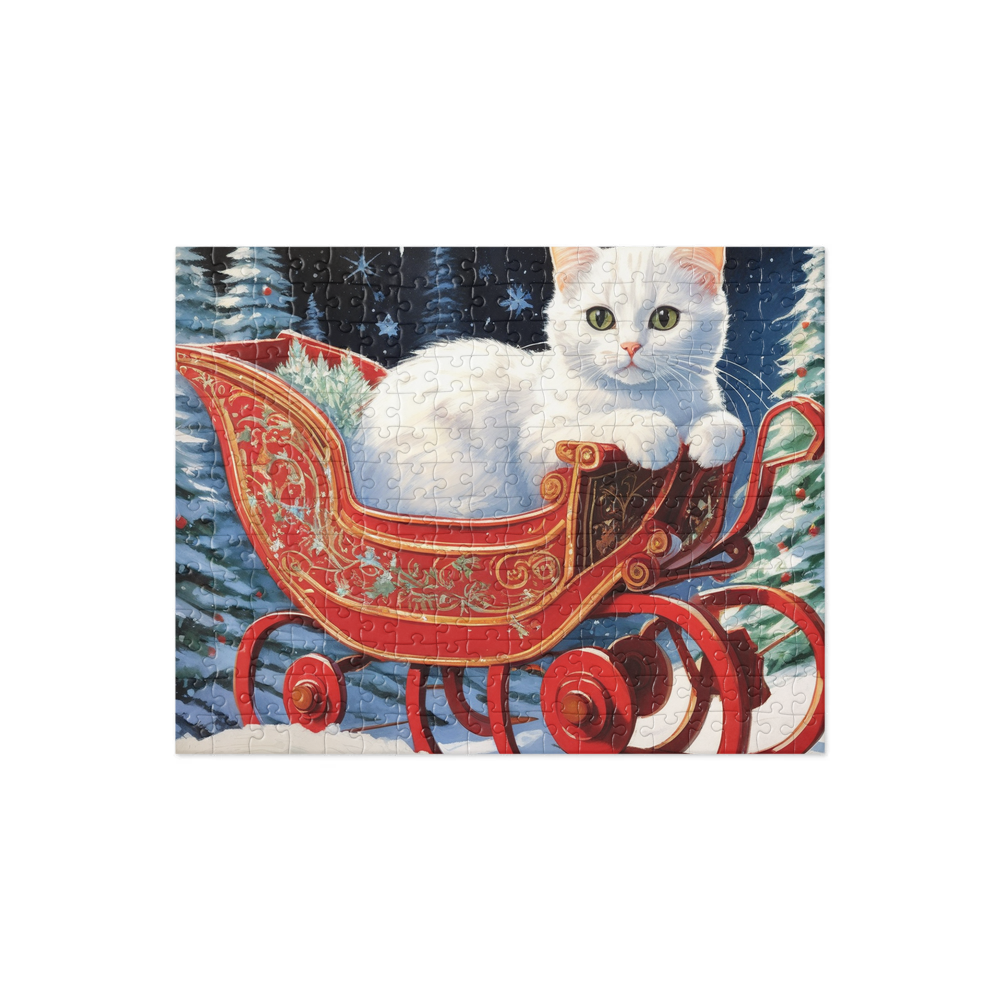 PugMug Custom White Exotic Cat Jigsaw Puzzle
