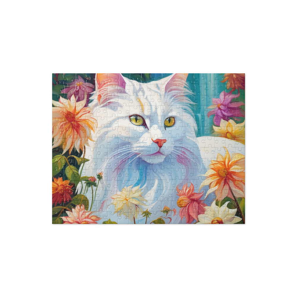 PugMug Custom White Companion Cat Jigsaw Puzzle
