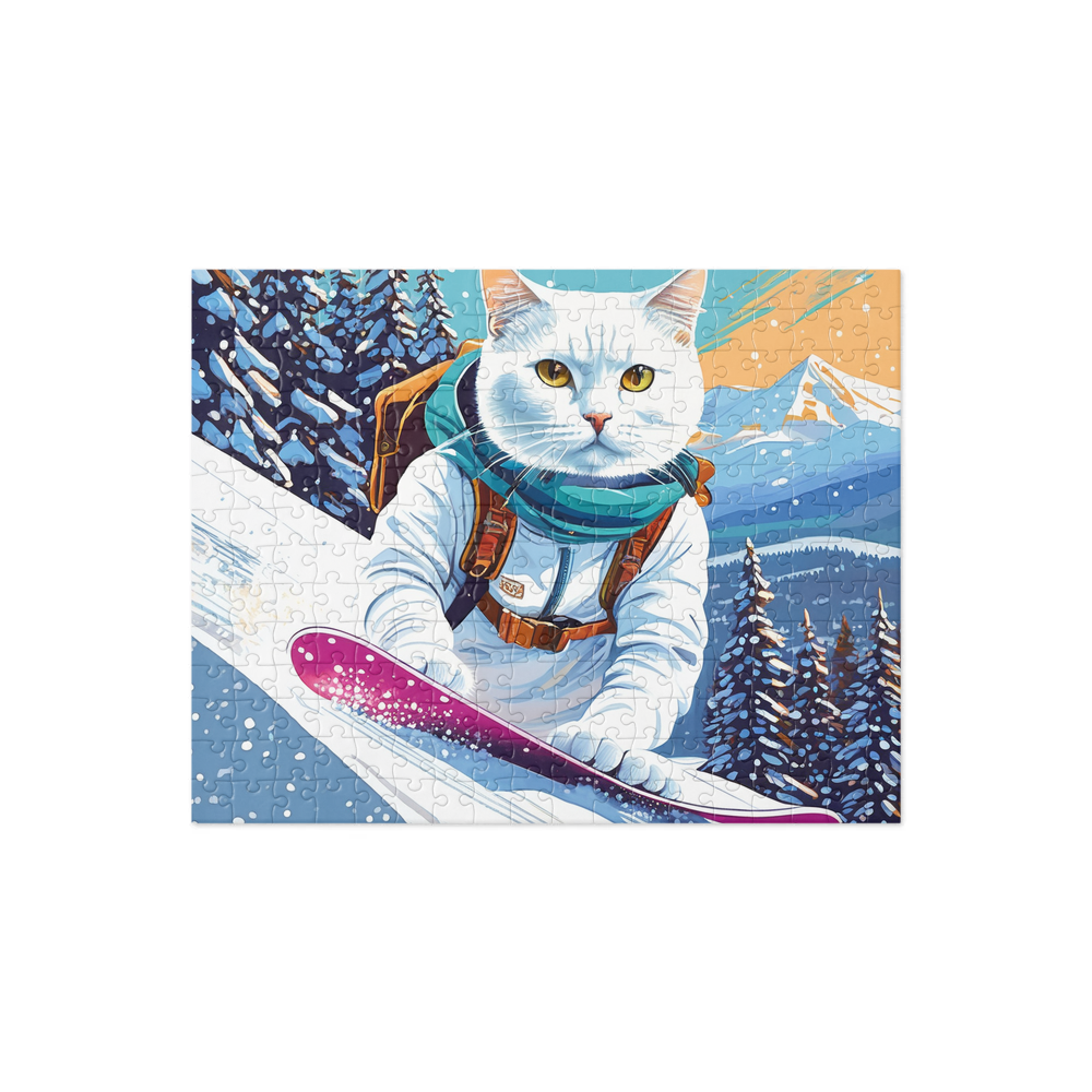 PugMug Custom White Companion Cat Jigsaw Puzzle