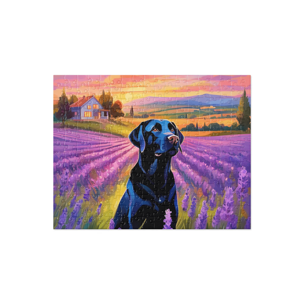 PugMug Custom Black Labrador Retriever Jigsaw Puzzle