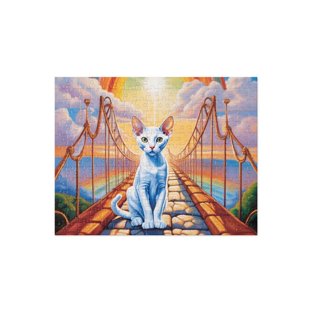PugMug Custom White Devon Rex Cat Jigsaw Puzzle