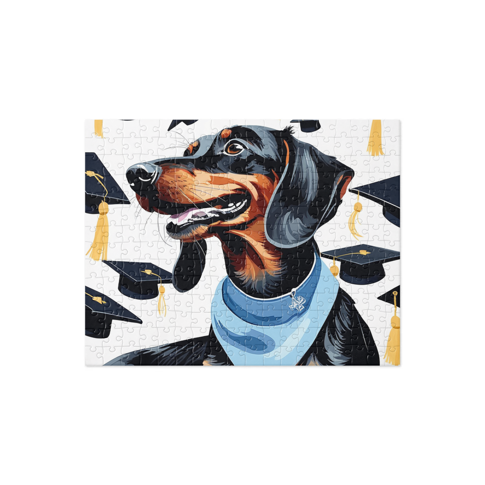 PugMug Custom Black Dachshund Jigsaw Puzzle