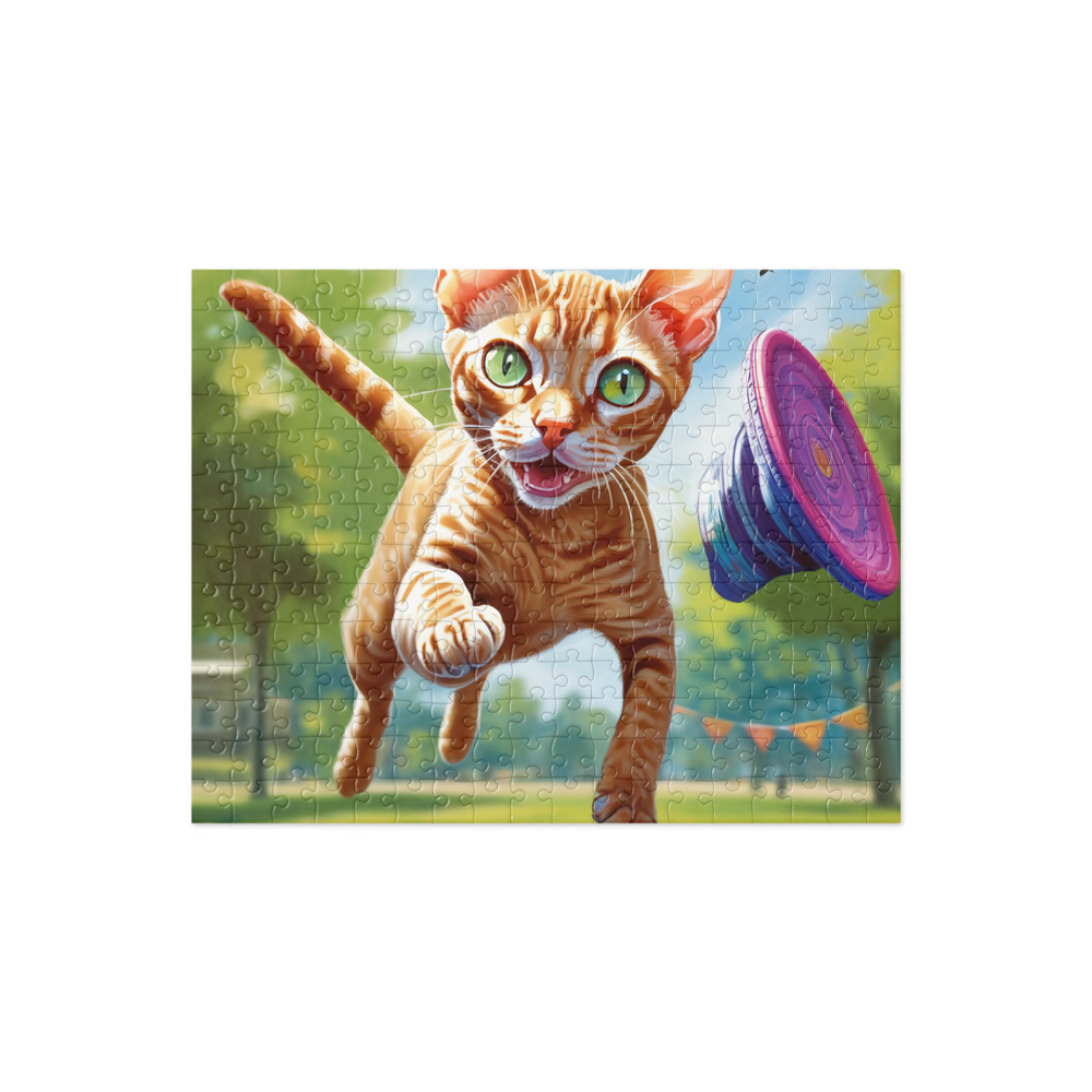 PugMug Custom Tabby Devon Rex Cat Jigsaw Puzzle
