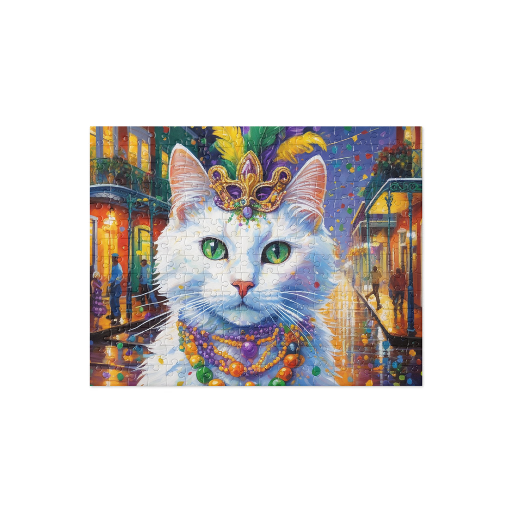 PugMug Custom White Companion Cat Jigsaw Puzzle