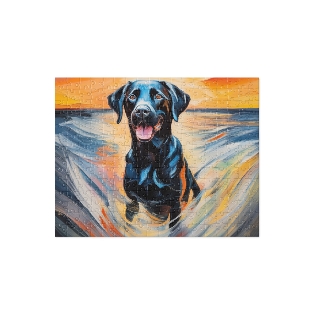 PugMug Custom Black Labrador Retriever Jigsaw Puzzle