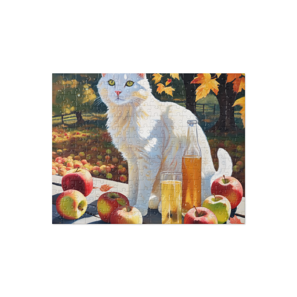 PugMug Custom White Companion Cat Jigsaw Puzzle