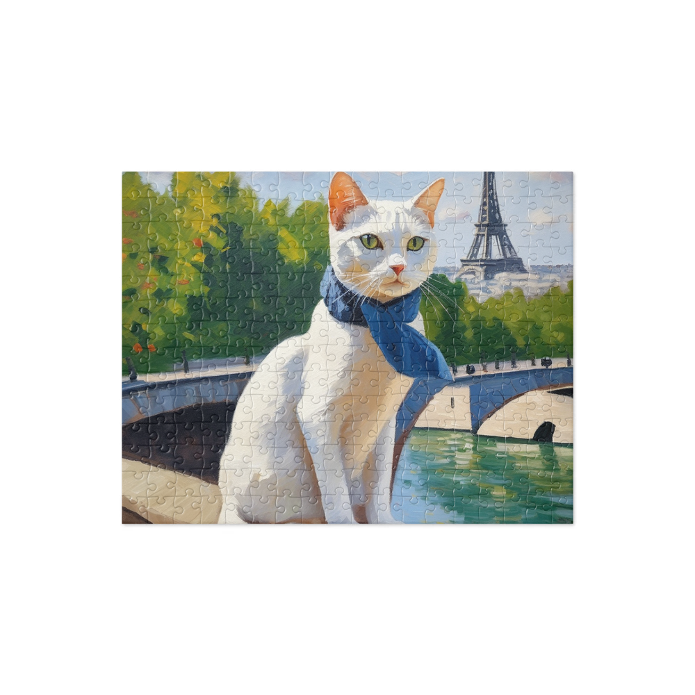 PugMug Custom White Companion Cat Jigsaw Puzzle